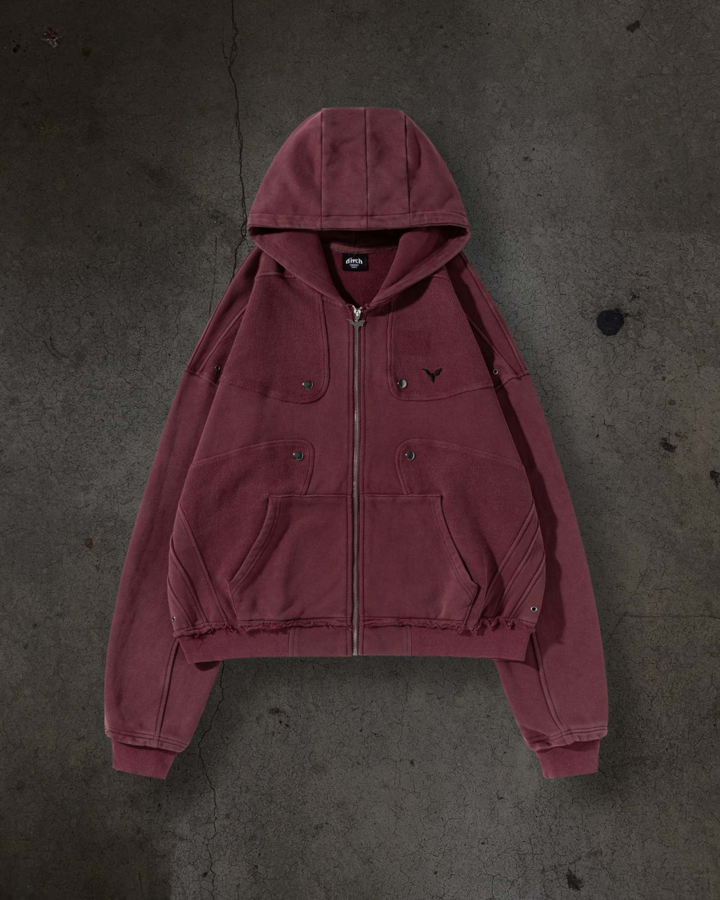 TRACK HOODIE (CRIMSON)-IYAMIUIO