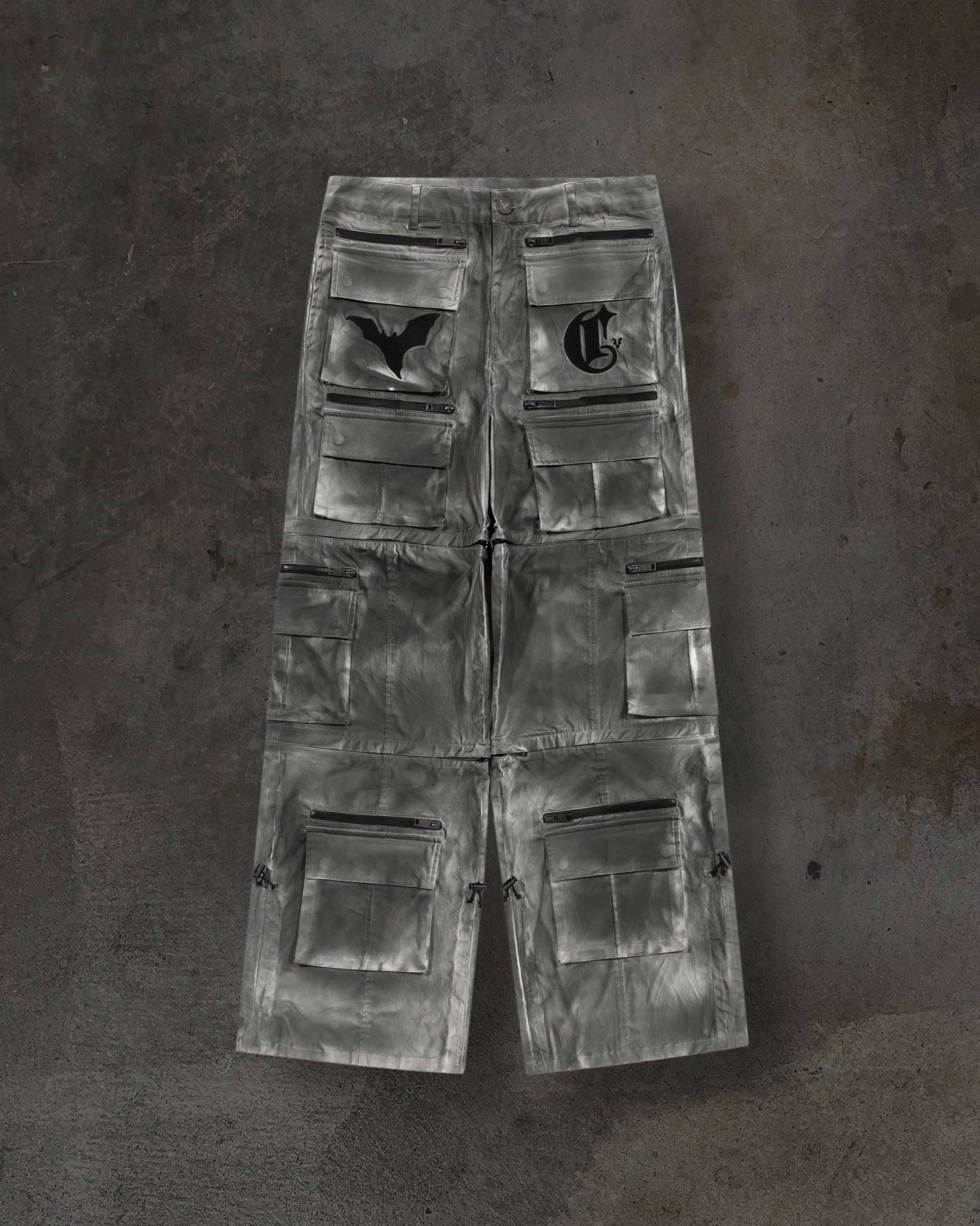 CORVIDITCH CONVERTIBLE CARGO PANTS (GREY)-IYAMIUIO