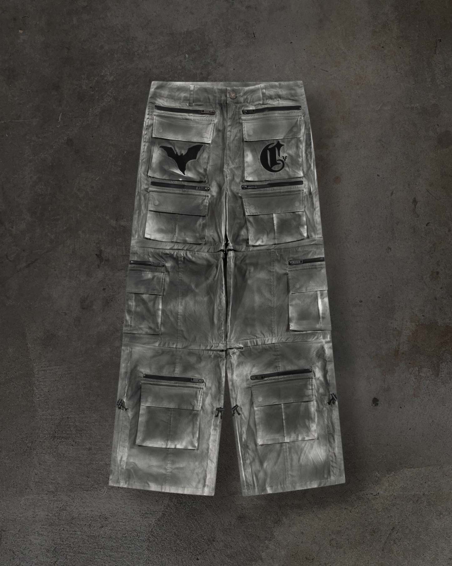 CORVIDITCH CONVERTIBLE CARGO PANTS (GREY)-IYAMIUIO