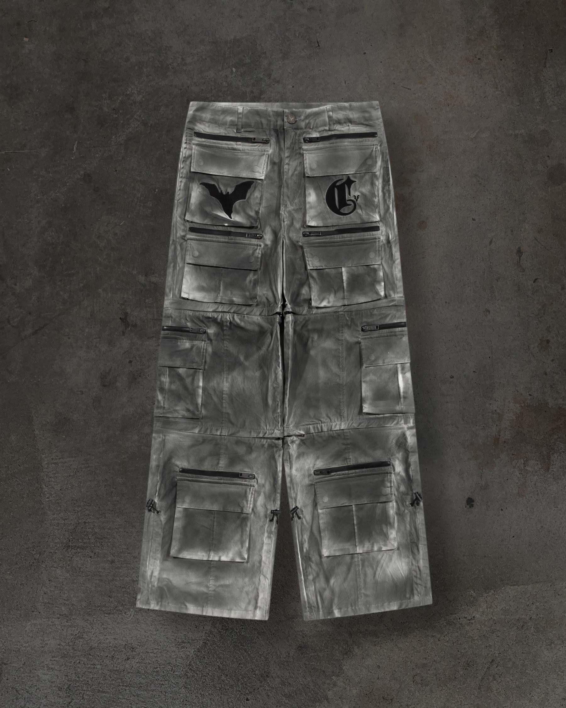 CORVIDITCH CONVERTIBLE CARGO PANTS (GREY)-IYAMIUIO