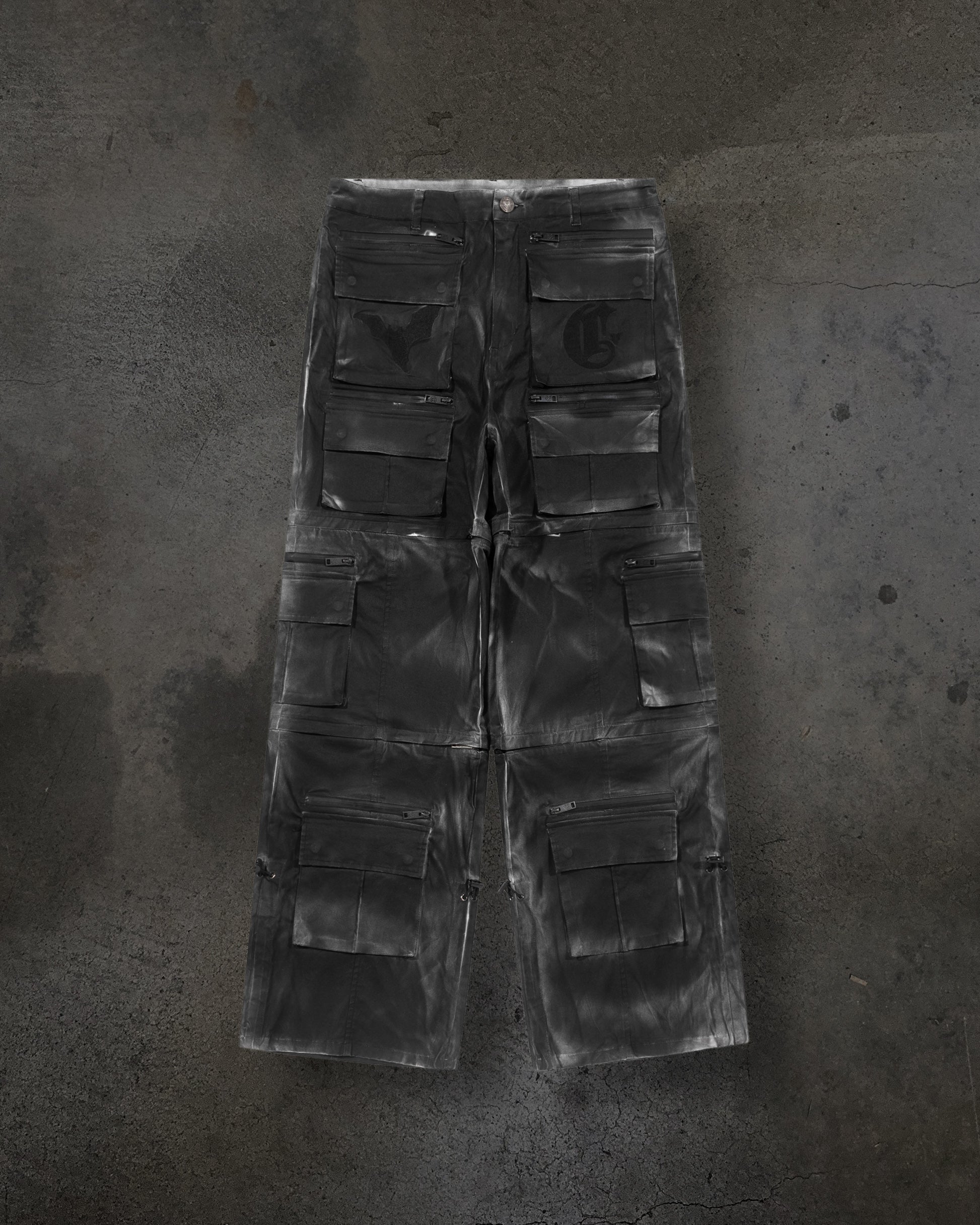 CORVIDITCH CONVERTIBLE CARGO PANTS (COAL)-IYAMIUIO