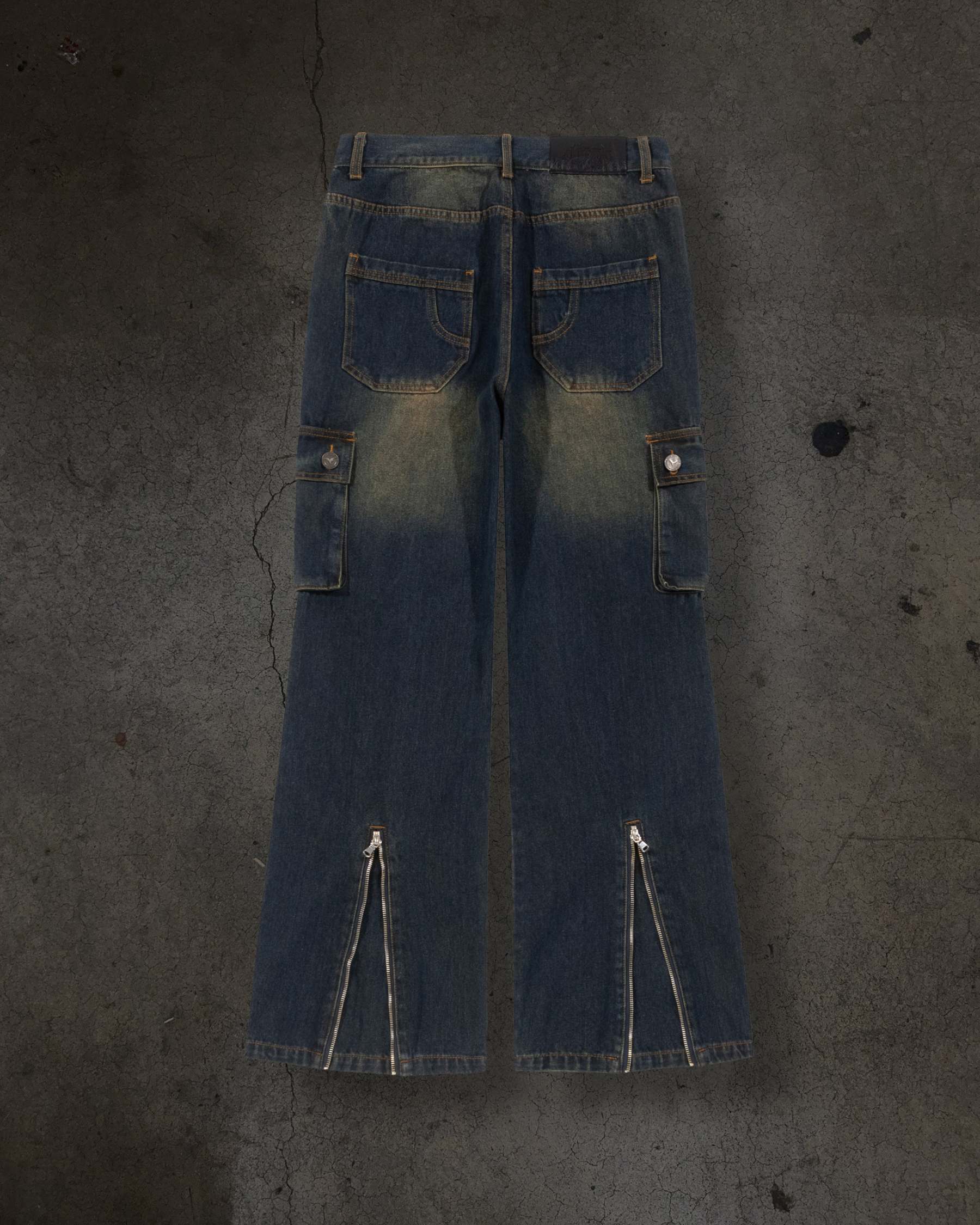 DENIM CARGOS (NAVY)-IYAMIUIO