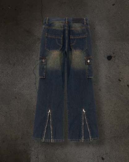 DENIM CARGOS (NAVY)-IYAMIUIO