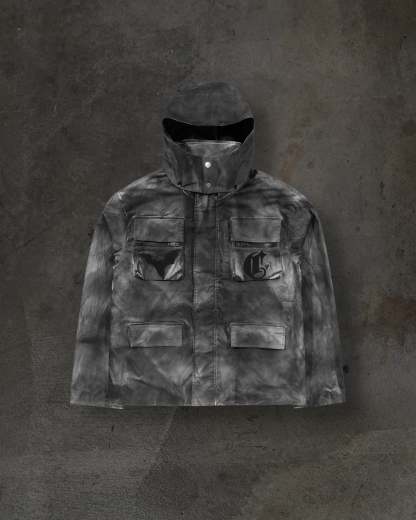 CORVIDITCH CANVAS CARGO COAT (COAL)-IYAMIUIO