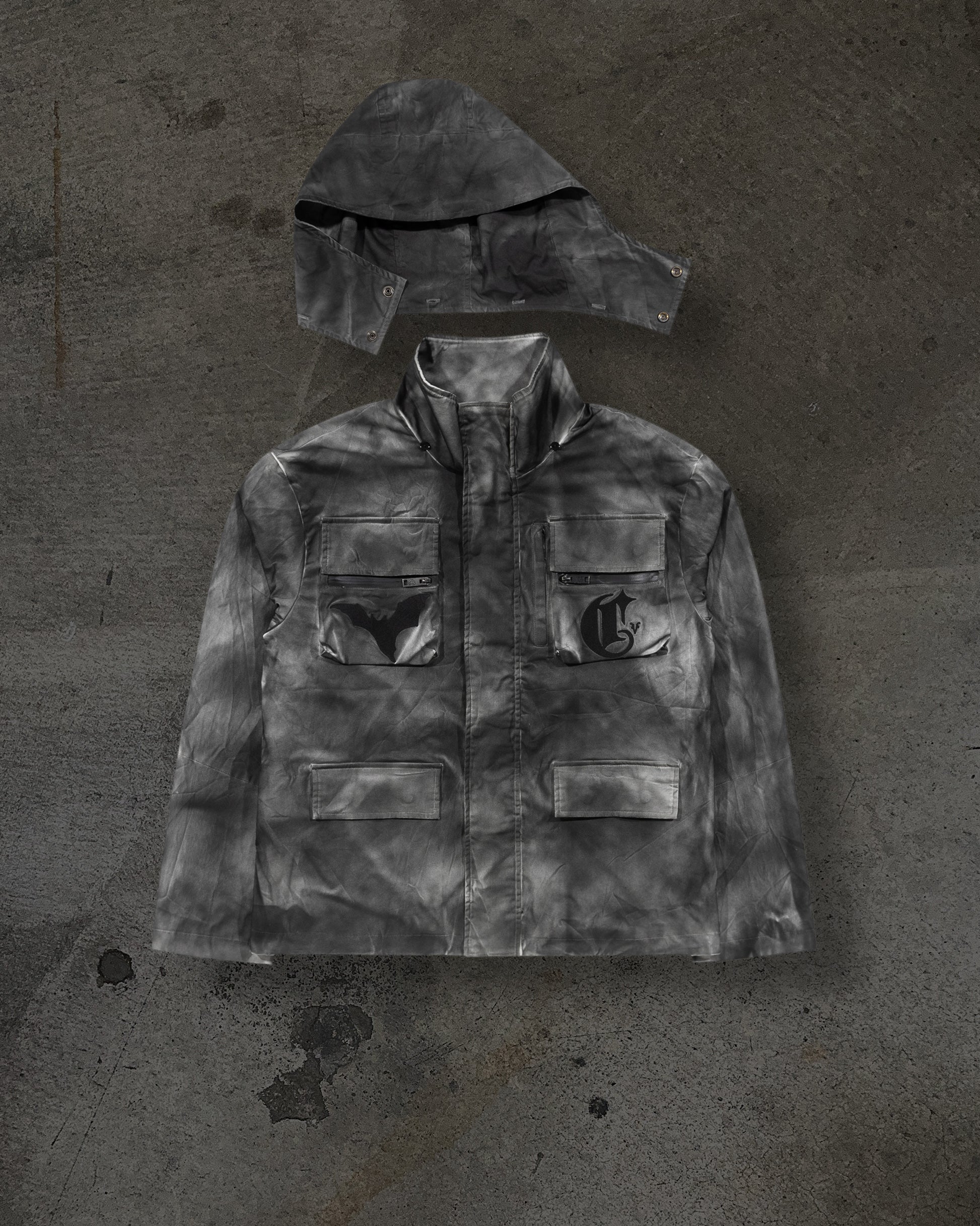 CORVIDITCH CANVAS CARGO COAT (COAL)-IYAMIUIO