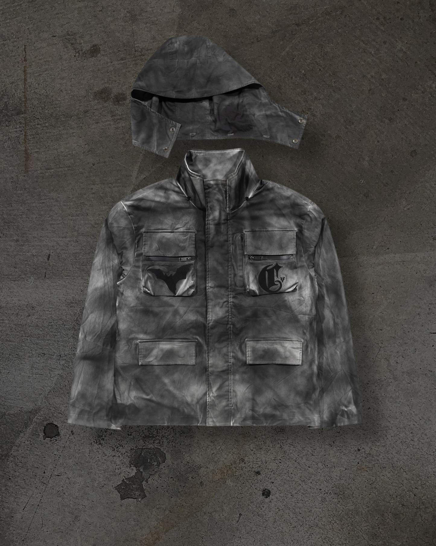 CORVIDITCH CANVAS CARGO COAT (COAL)-IYAMIUIO