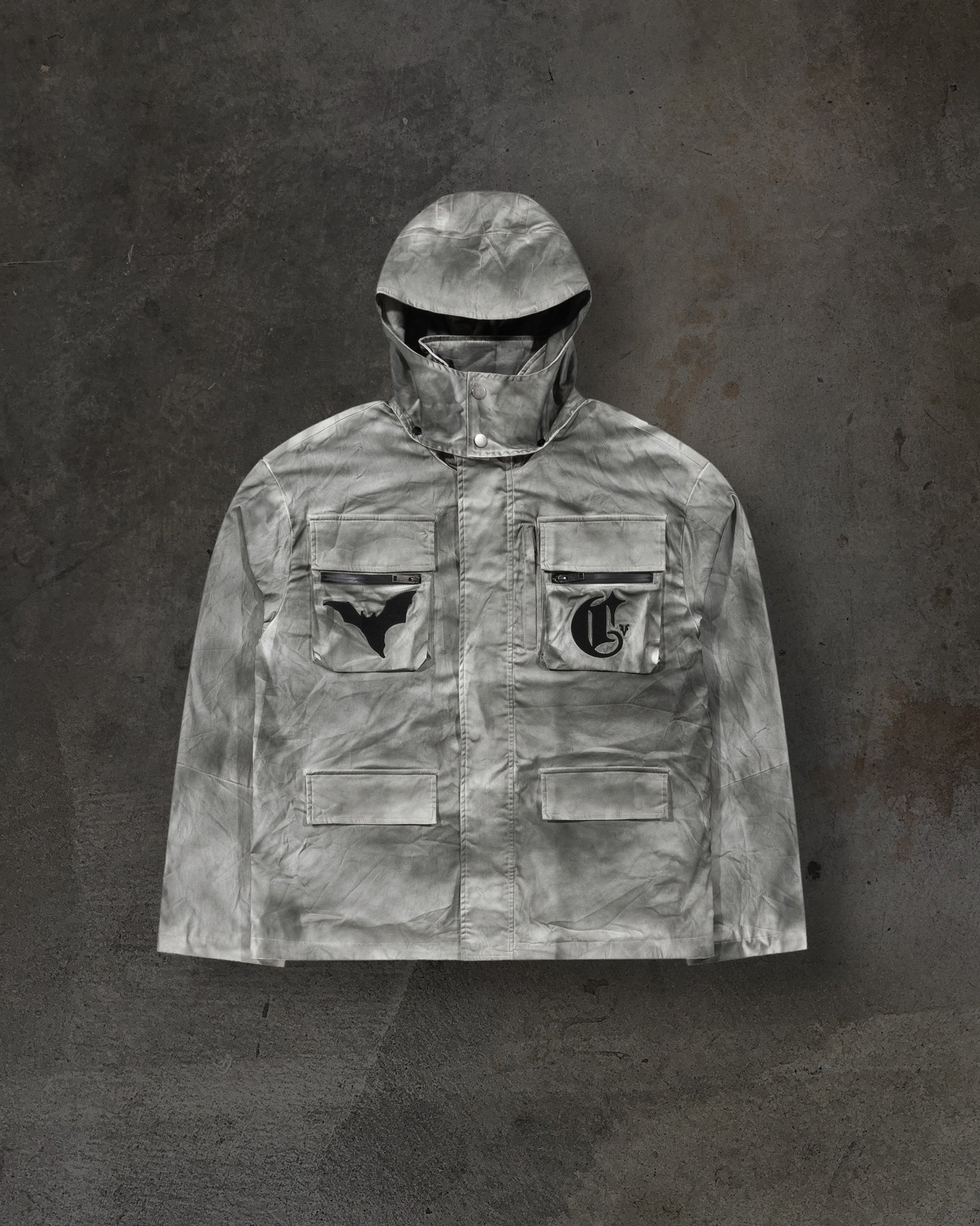 CORVIDITCH CANVAS CARGO COAT (GREY)-IYAMIUIO