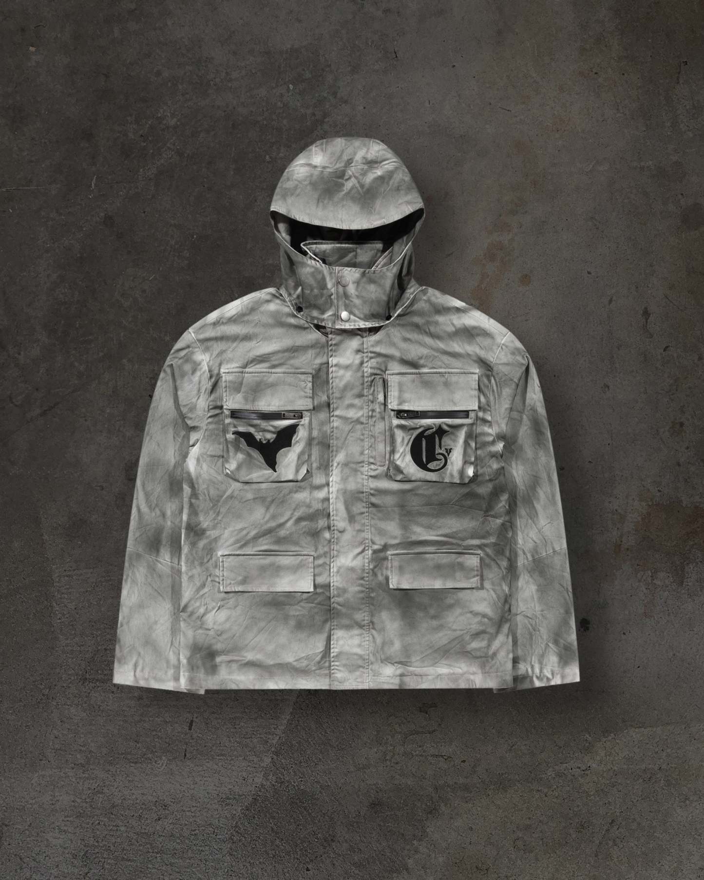 CORVIDITCH CANVAS CARGO COAT (GREY)-IYAMIUIO