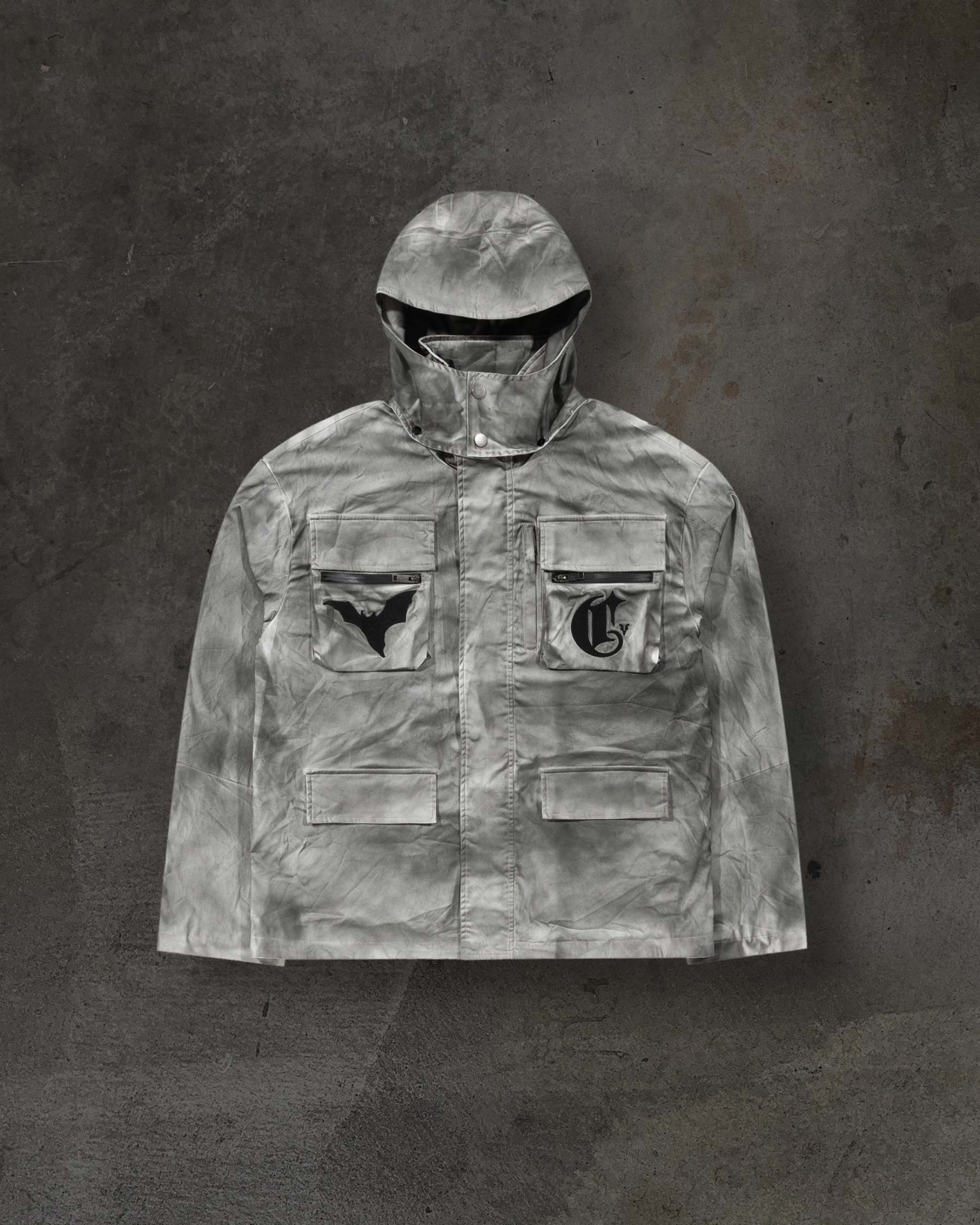 CORVIDITCH CANVAS CARGO COAT (GREY)-IYAMIUIO