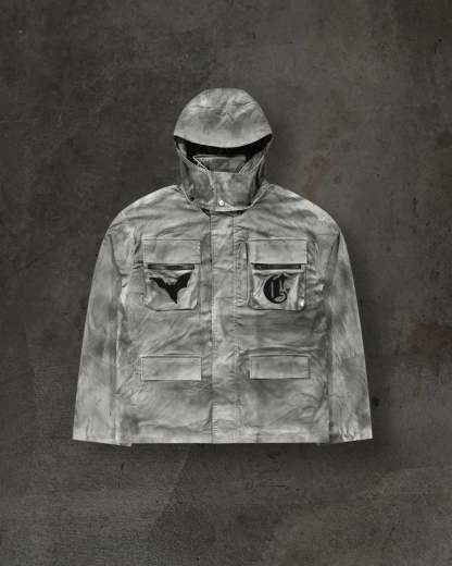 CORVIDITCH CANVAS CARGO COAT (GREY)-IYAMIUIO