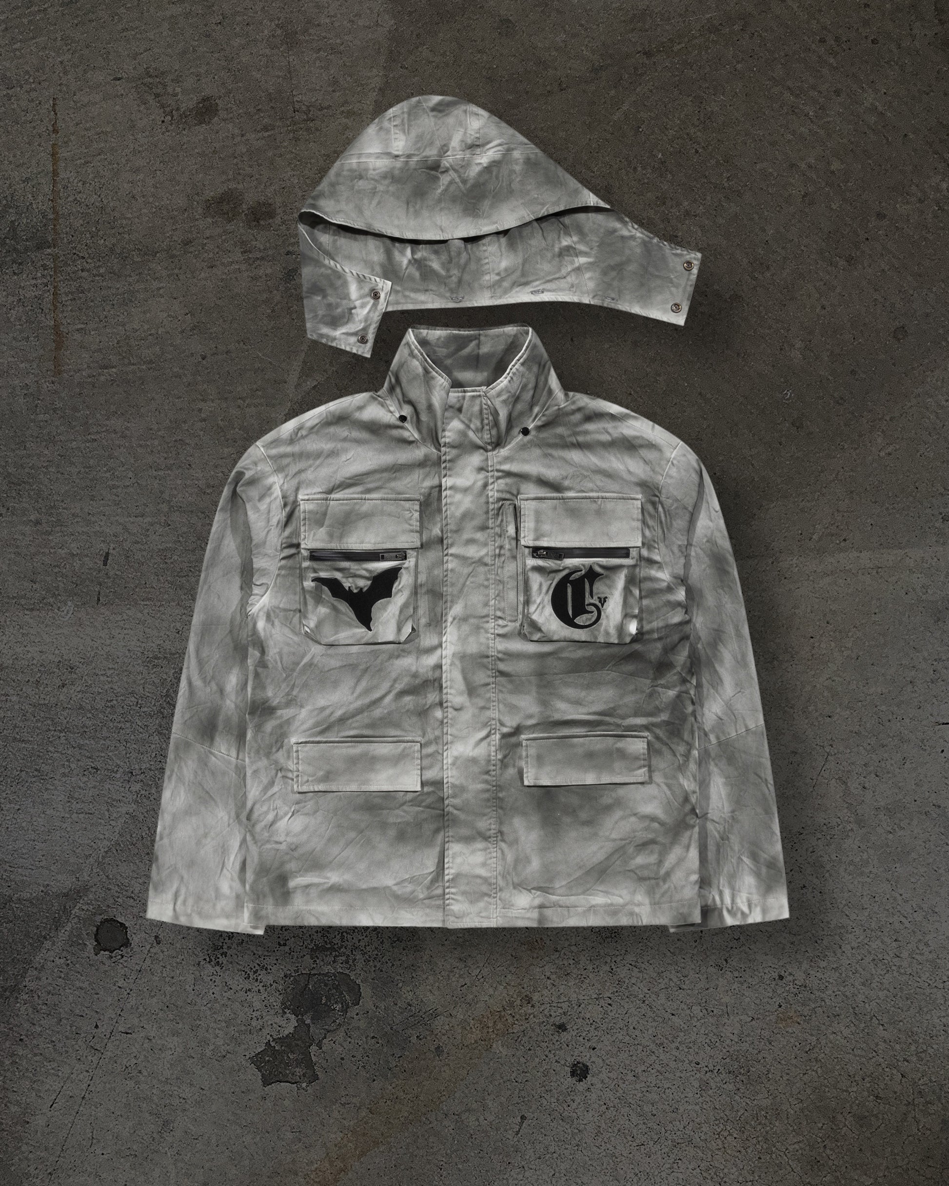 CORVIDITCH CANVAS CARGO COAT (GREY)-IYAMIUIO