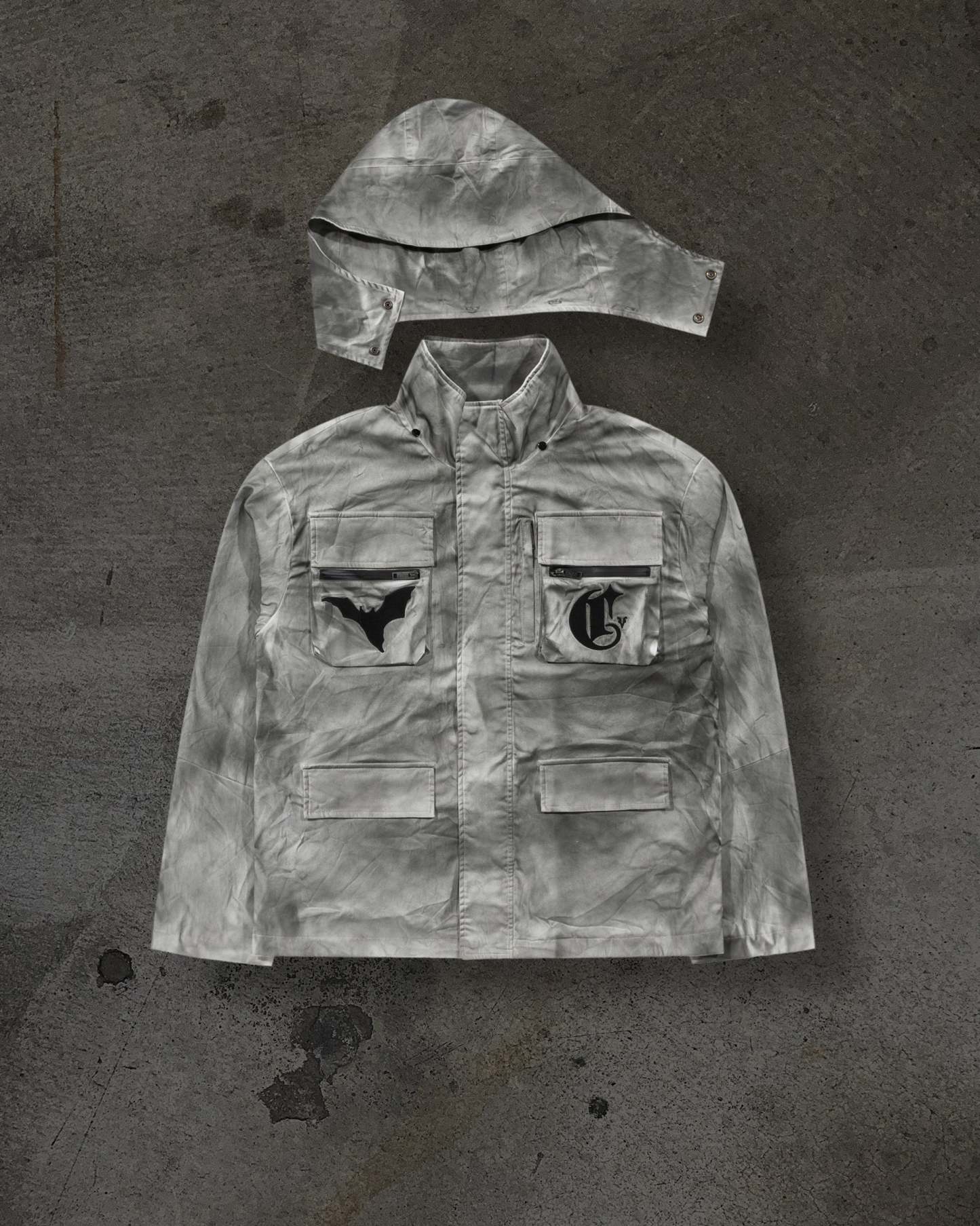 CORVIDITCH CANVAS CARGO COAT (GREY)-IYAMIUIO