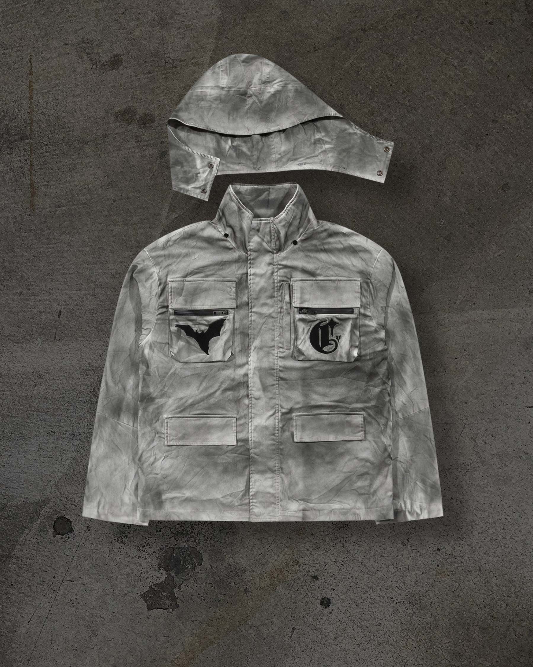 CORVIDITCH CANVAS CARGO COAT (GREY)-IYAMIUIO