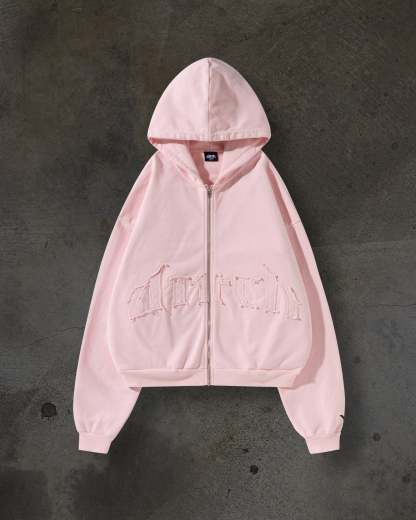 ARCH LOGO ZIPUP (BABY PINK)-IYAMIUIO