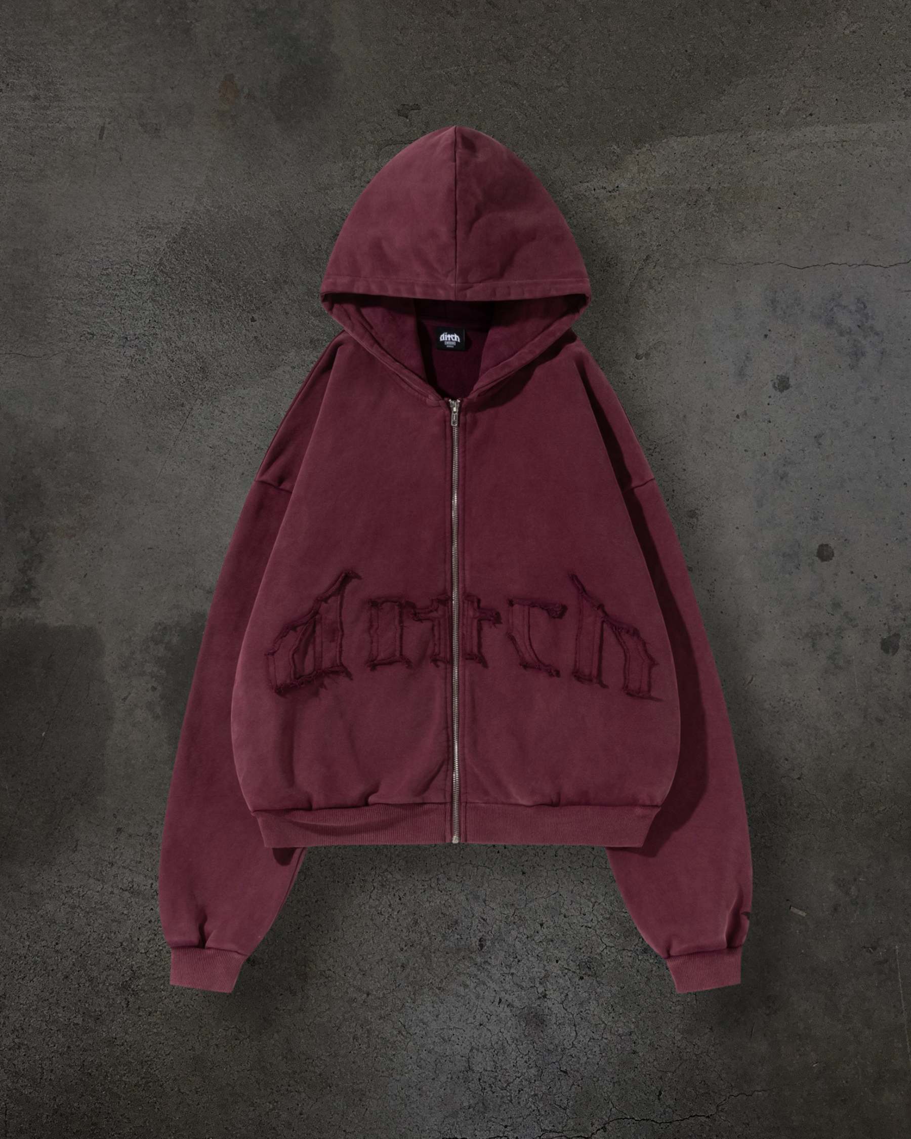 ARCH LOGO ZIPUP (CRIMSON)-IYAMIUIO