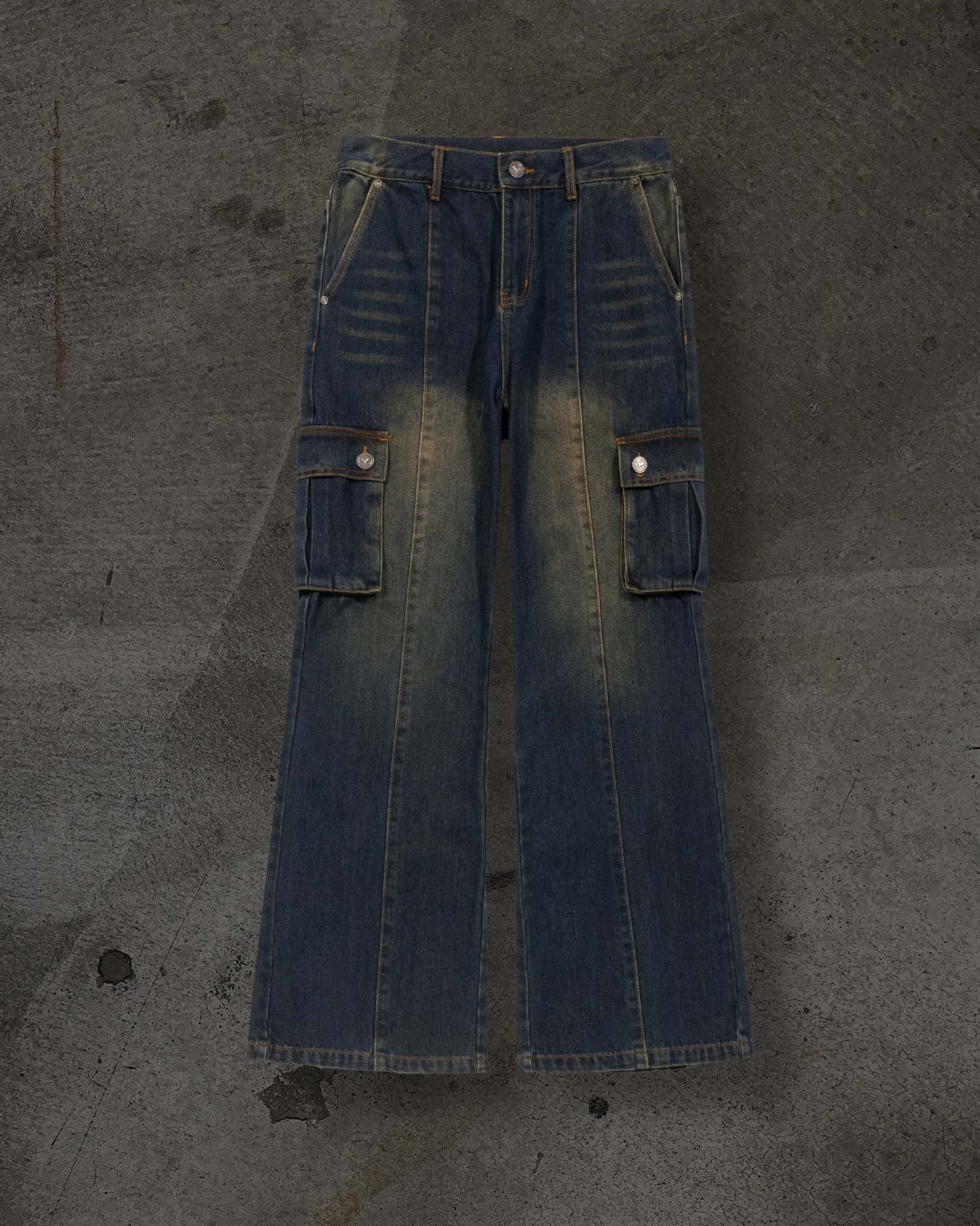 DENIM CARGOS (NAVY)-IYAMIUIO