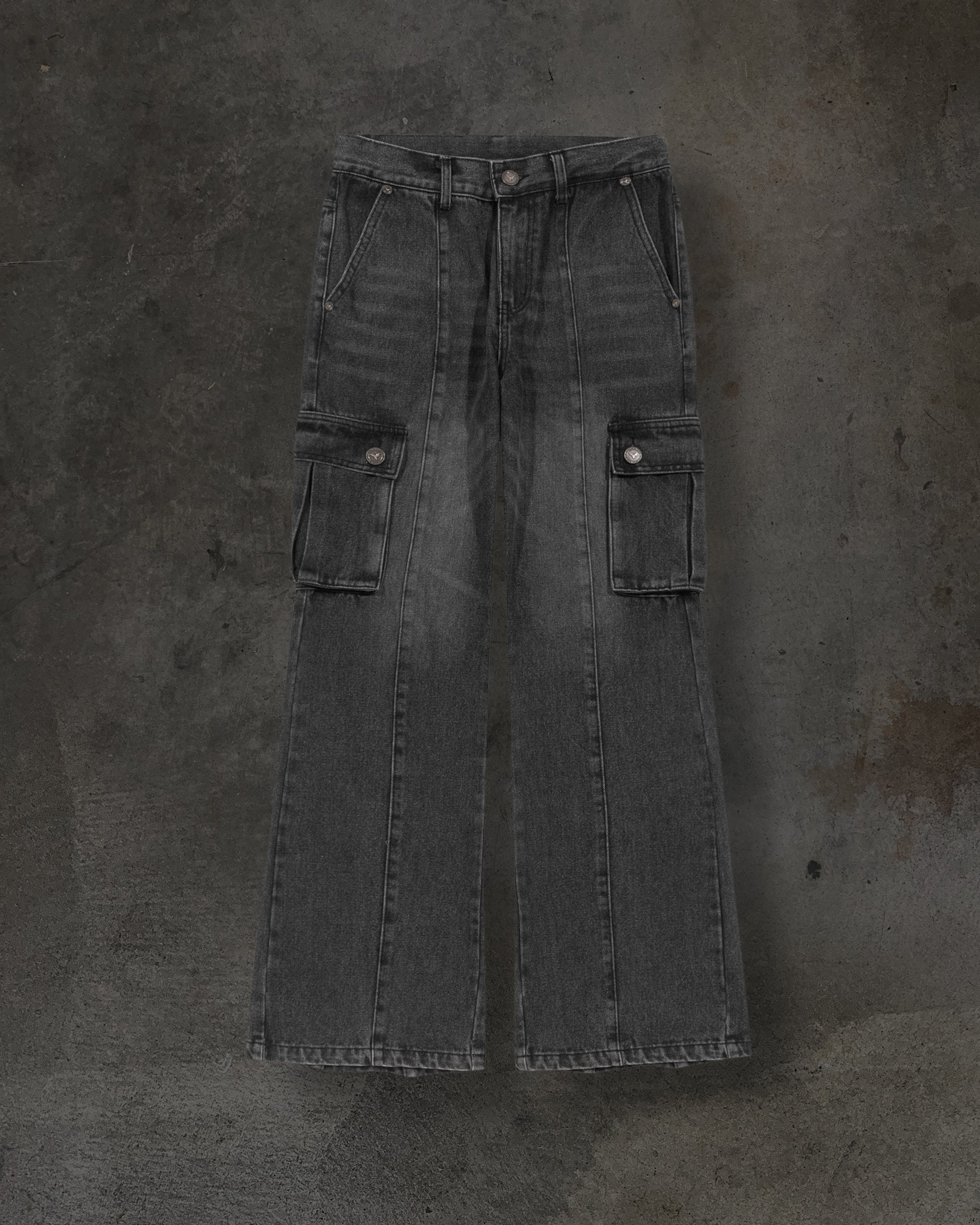 DENIM CARGOS (COAL)-IYAMIUIO