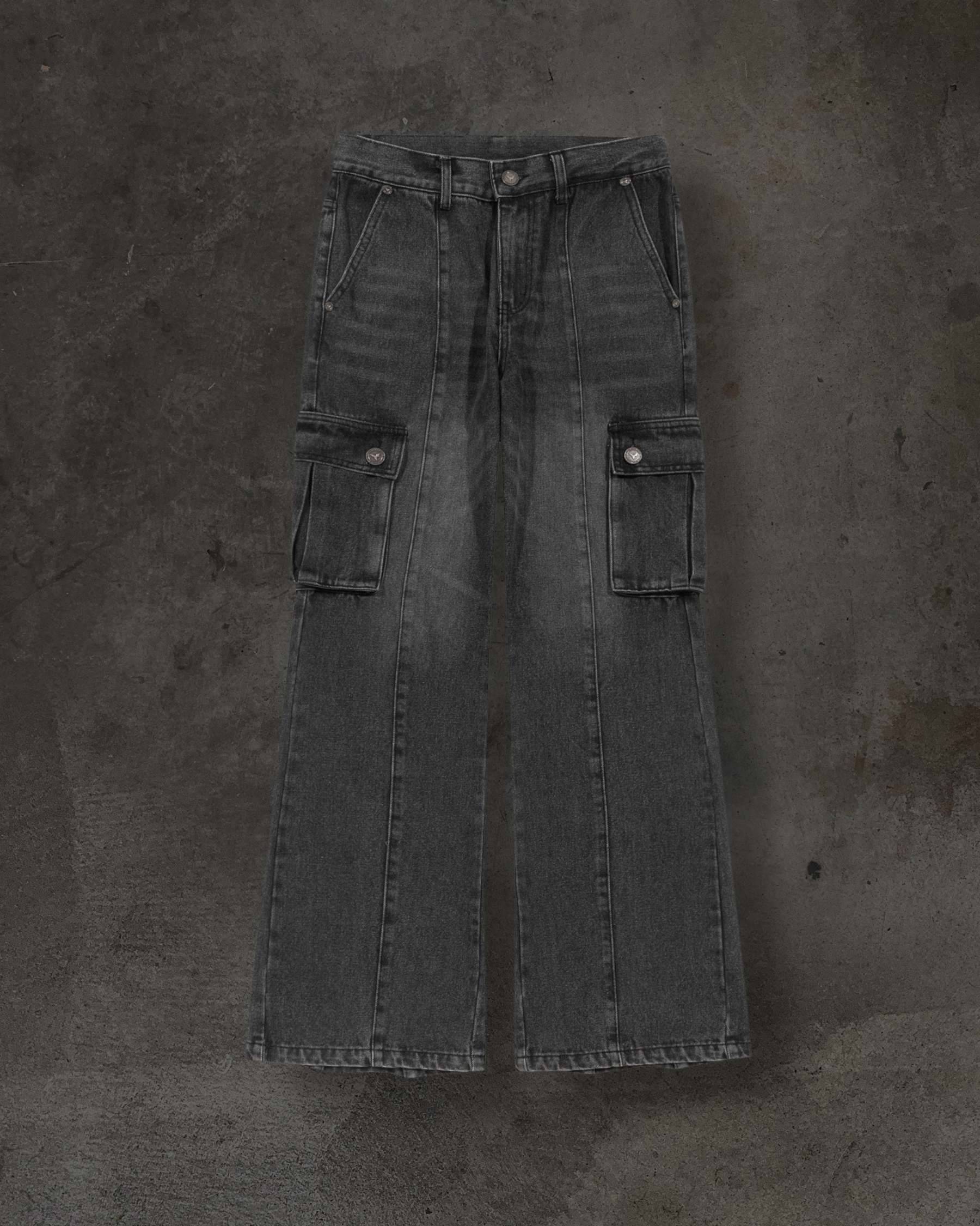 DENIM CARGOS (COAL)-IYAMIUIO