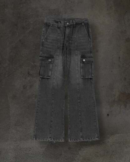 DENIM CARGOS (COAL)-IYAMIUIO