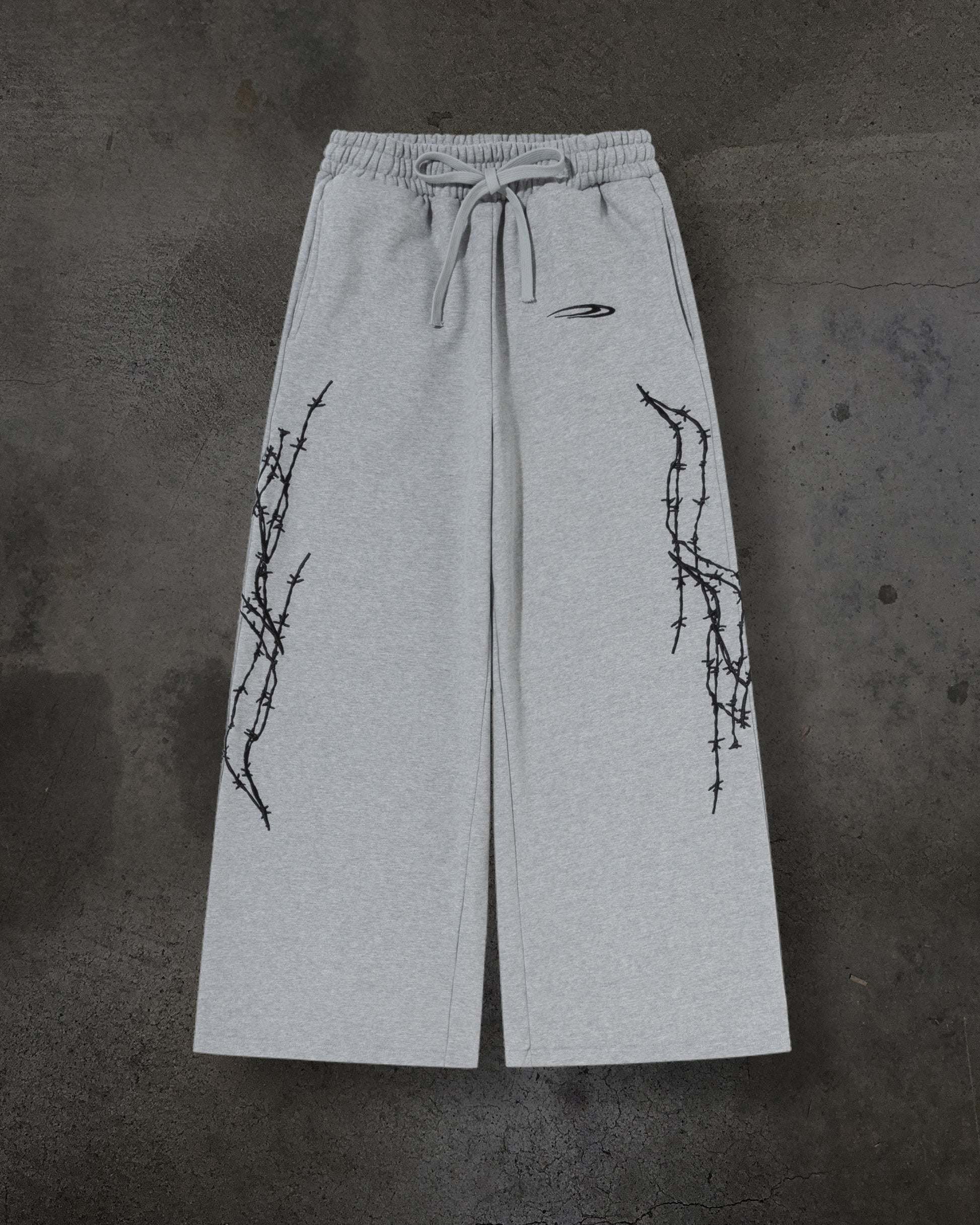 ATHLETIC BARBED SWEATS (HEATHER GREY)-IYAMIUIO