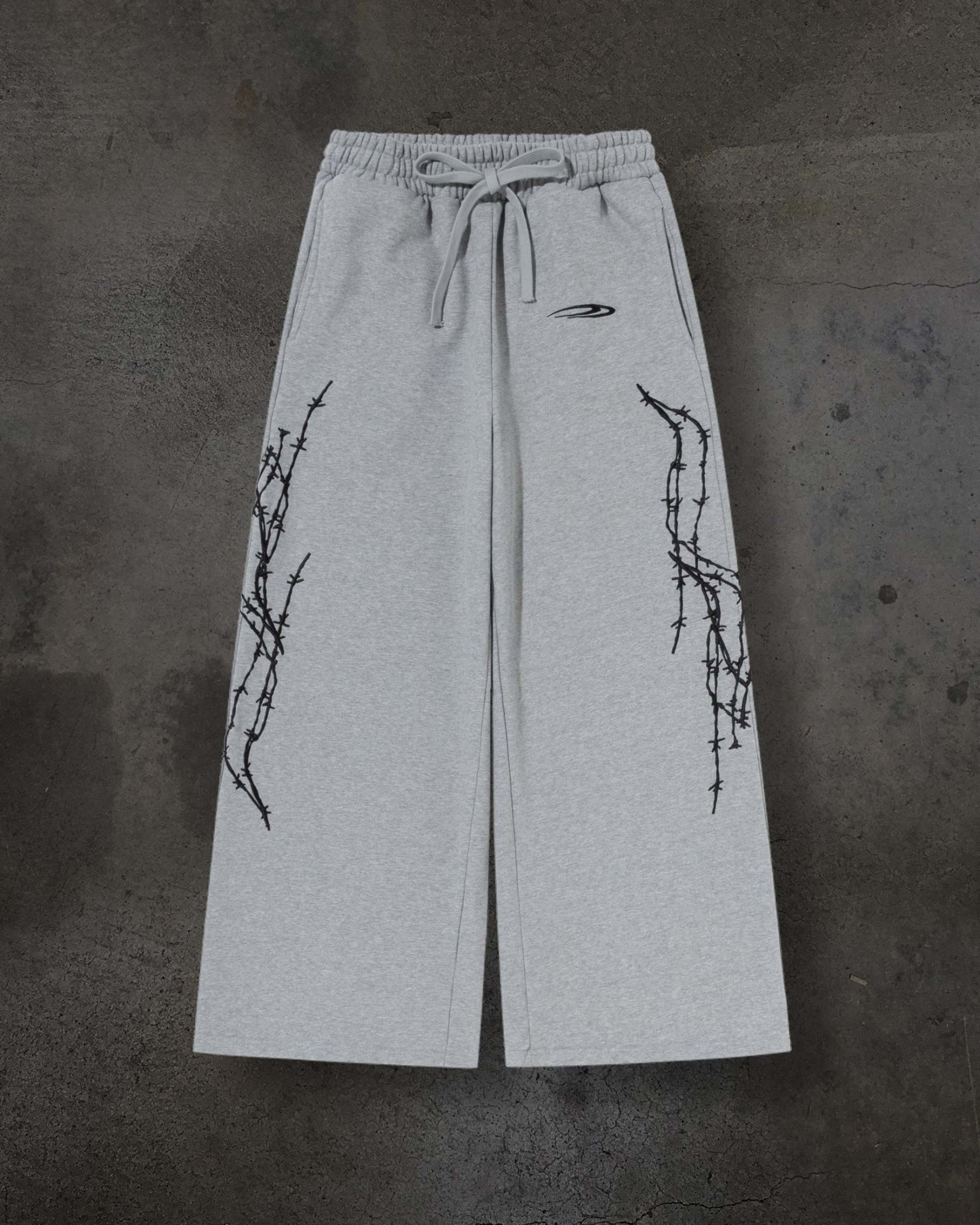 ATHLETIC BARBED SWEATS (HEATHER GREY)-IYAMIUIO