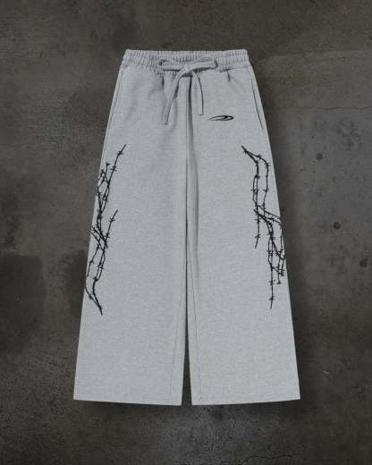 ATHLETIC BARBED SWEATS (HEATHER GREY)-IYAMIUIO