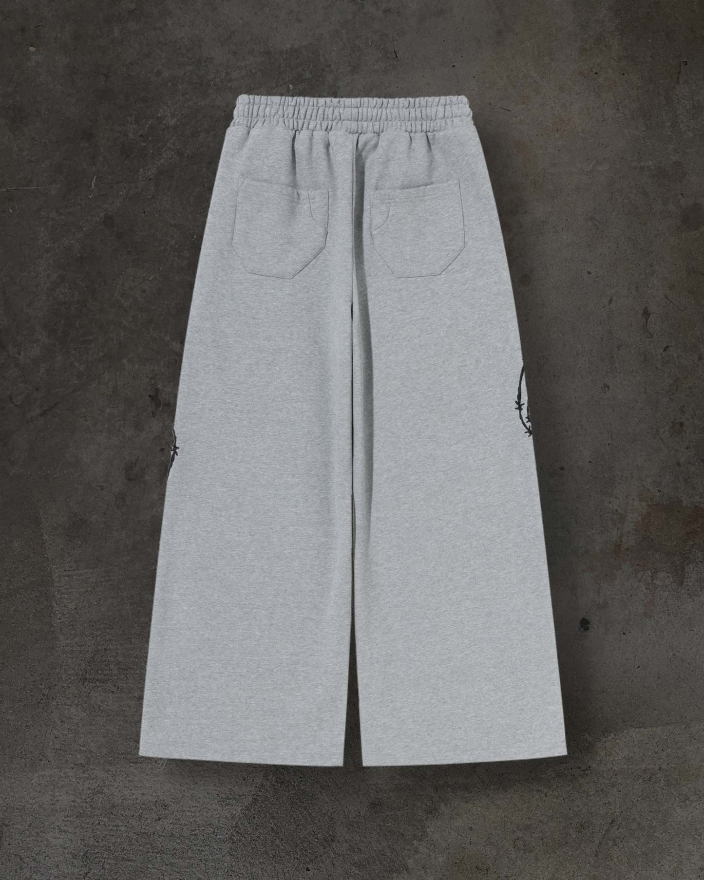 ATHLETIC BARBED SWEATS (HEATHER GREY)-IYAMIUIO