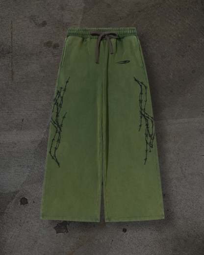 ATHLETIC BARBED SWEATS (PINE)-IYAMIUIO