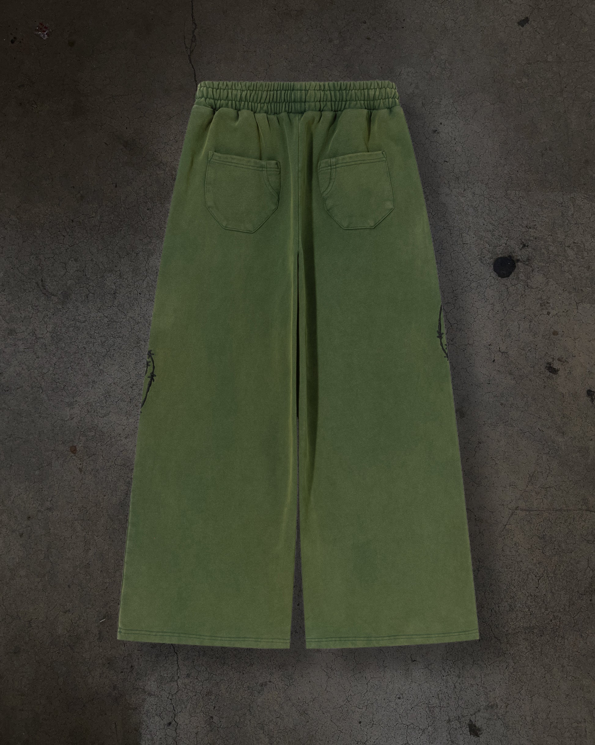 ATHLETIC BARBED SWEATS (PINE)-IYAMIUIO