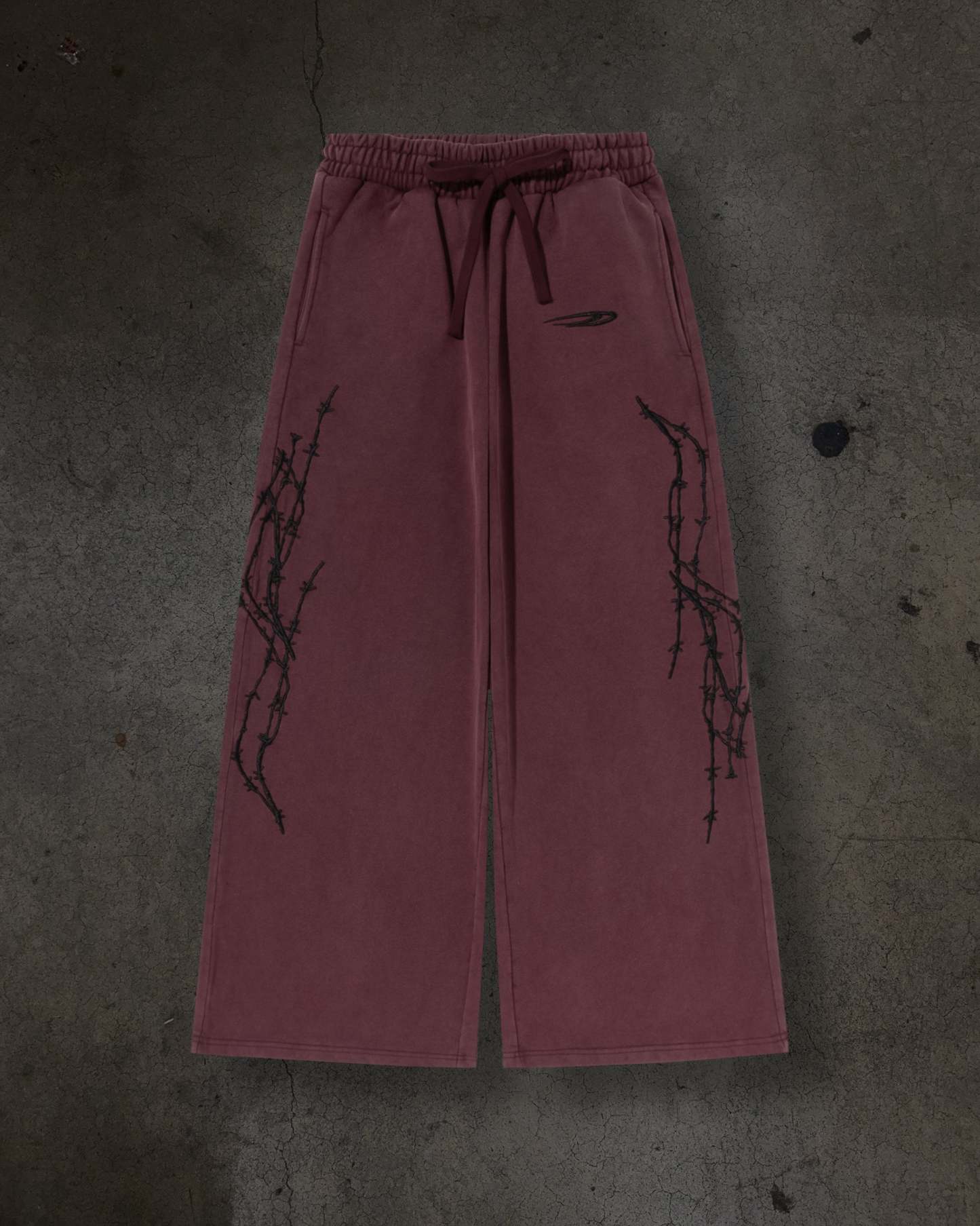 ATHLETIC BARBED SWEATS (CRIMSON)-IYAMIUIO