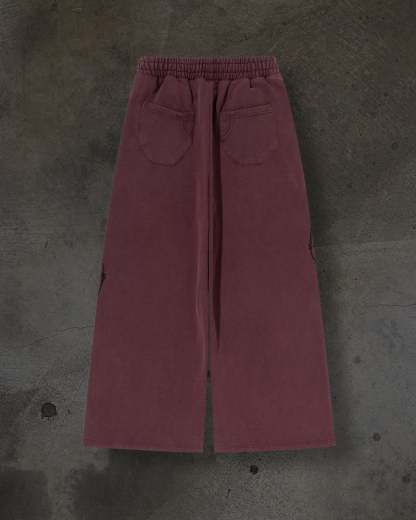 ATHLETIC BARBED SWEATS (CRIMSON)-IYAMIUIO
