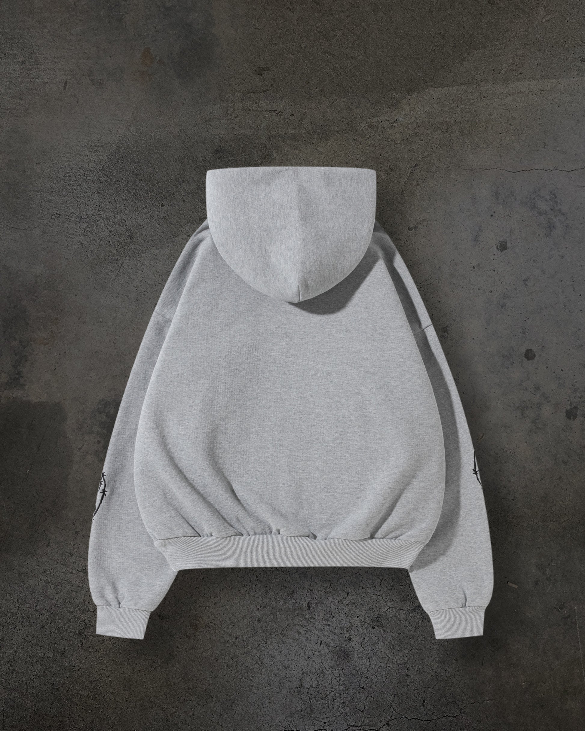 ATHLETIC BARBED PULLOVER (HEATHER GREY)-IYAMIUIO