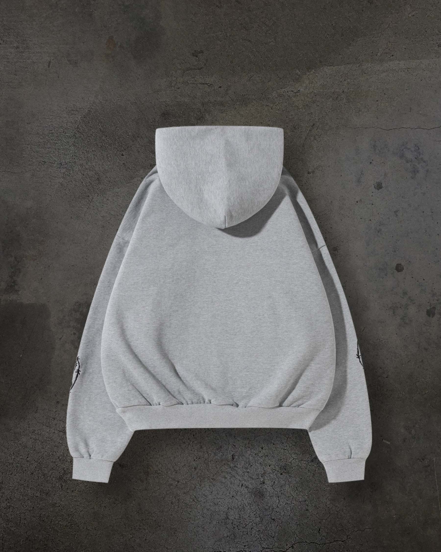 ATHLETIC BARBED PULLOVER (HEATHER GREY)-IYAMIUIO