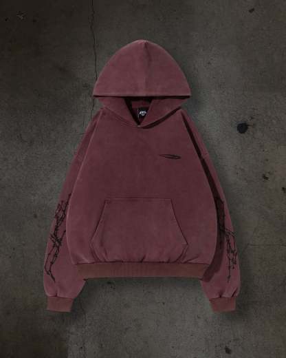ATHLETIC BARBED PULLOVER (CRIMSON)-IYAMIUIO