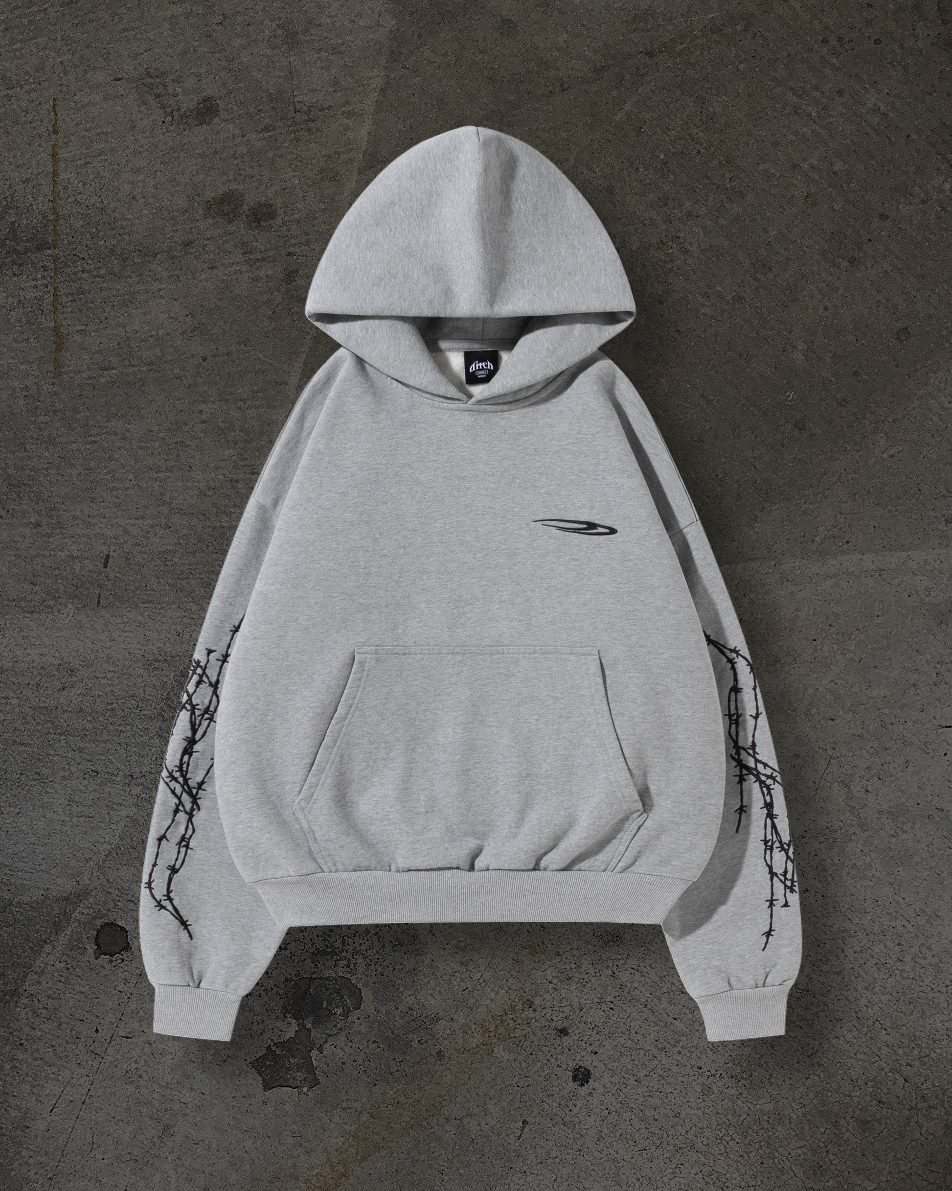 ATHLETIC BARBED PULLOVER (HEATHER GREY)-IYAMIUIO