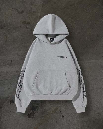 ATHLETIC BARBED PULLOVER (HEATHER GREY)-IYAMIUIO