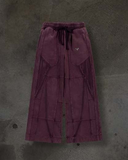 BIKER SWEATS (CRIMSON)-IYAMIUIO