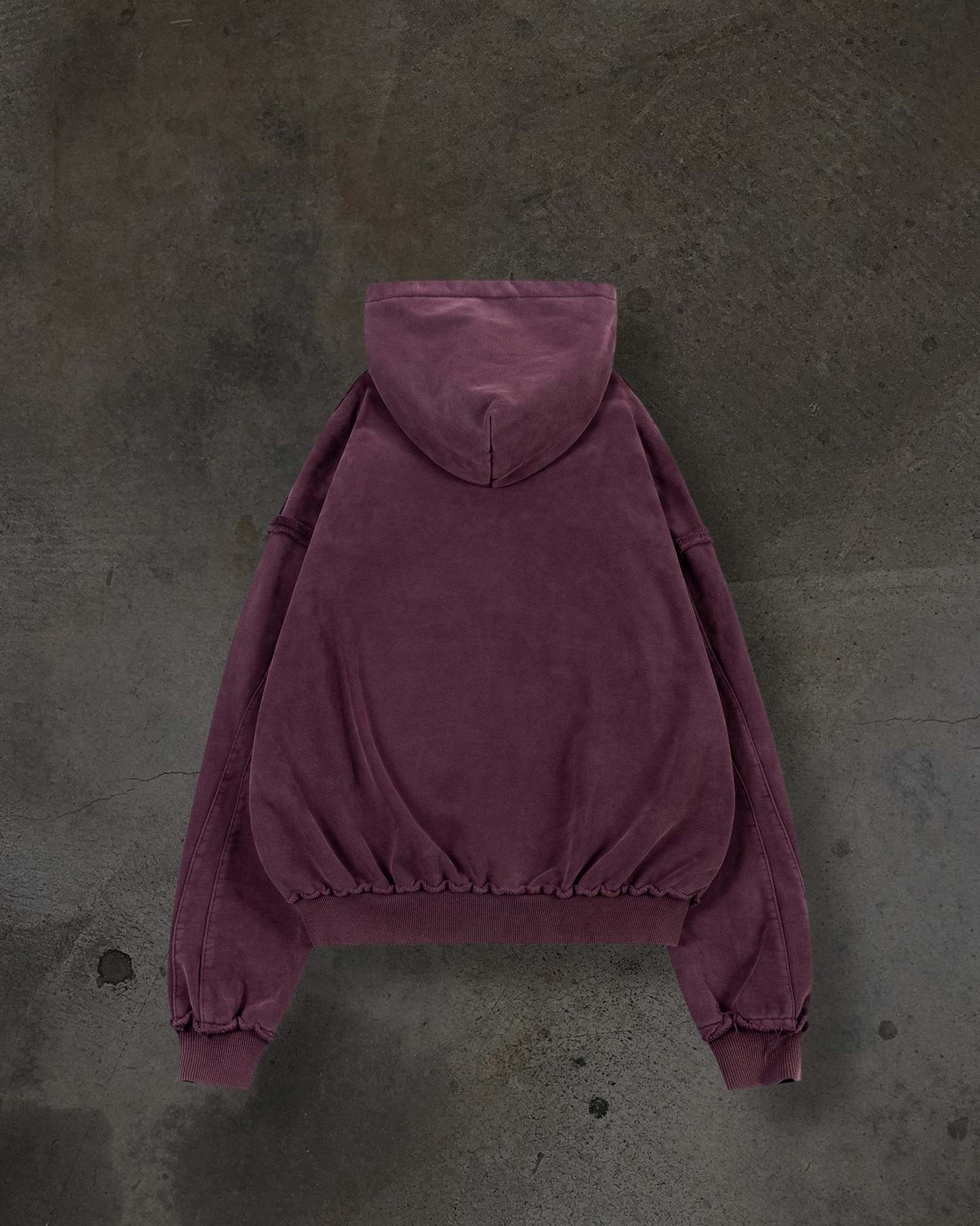 BIKER HOODIE (CRIMSON)-IYAMIUIO