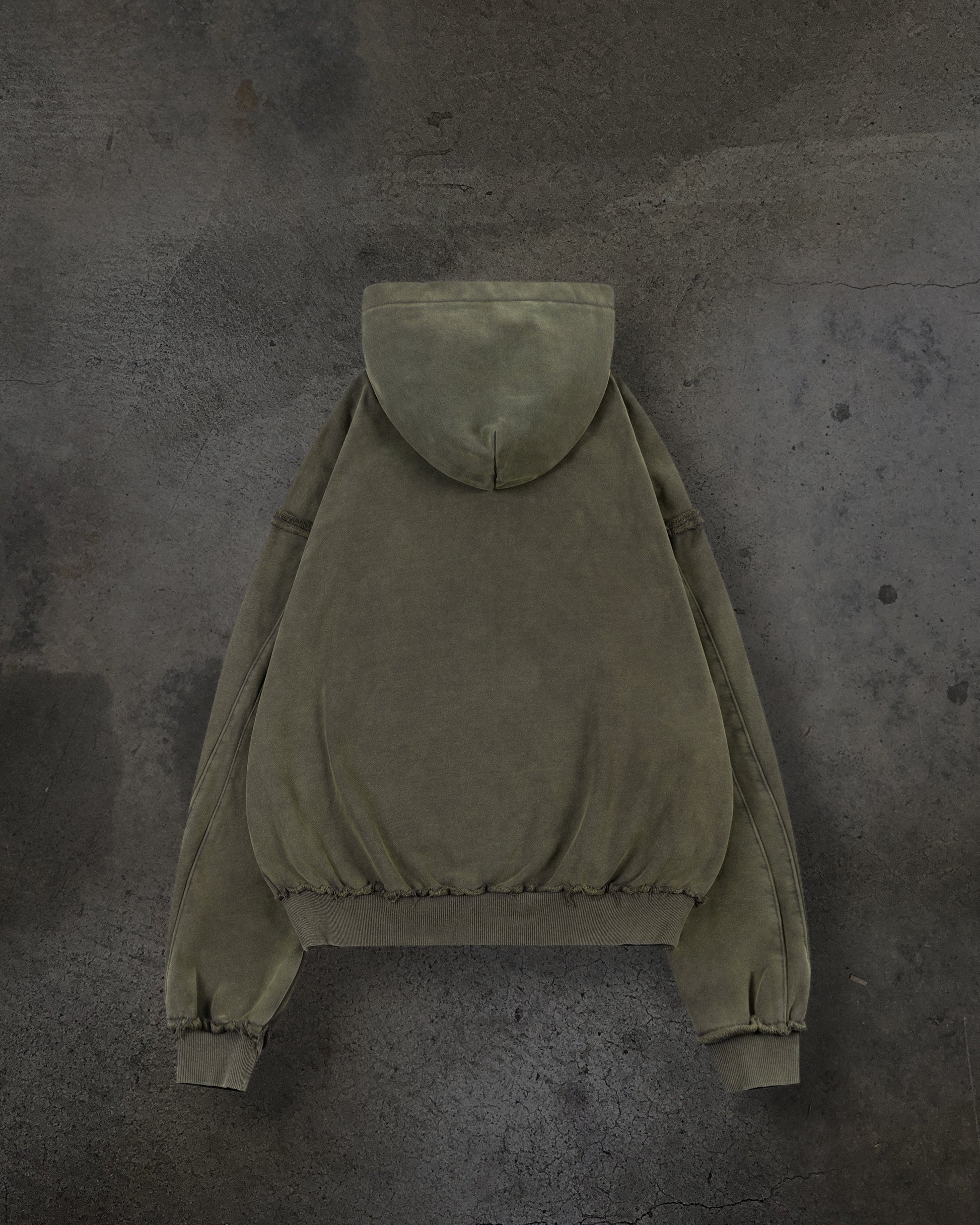 BIKER HOODIE (ASH)-IYAMIUIO