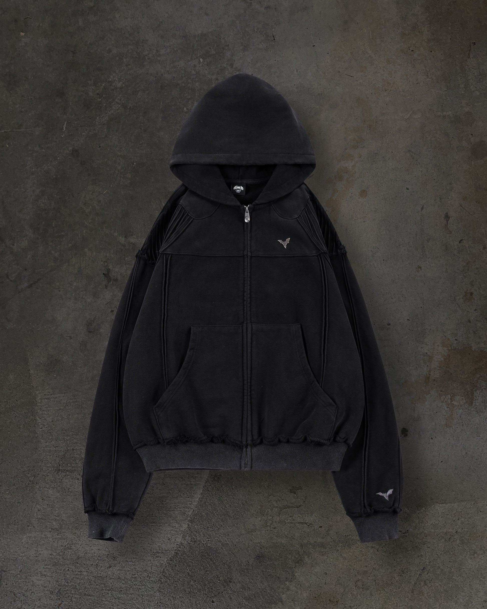 BIKER HOODIE (COAL)-IYAMIUIO