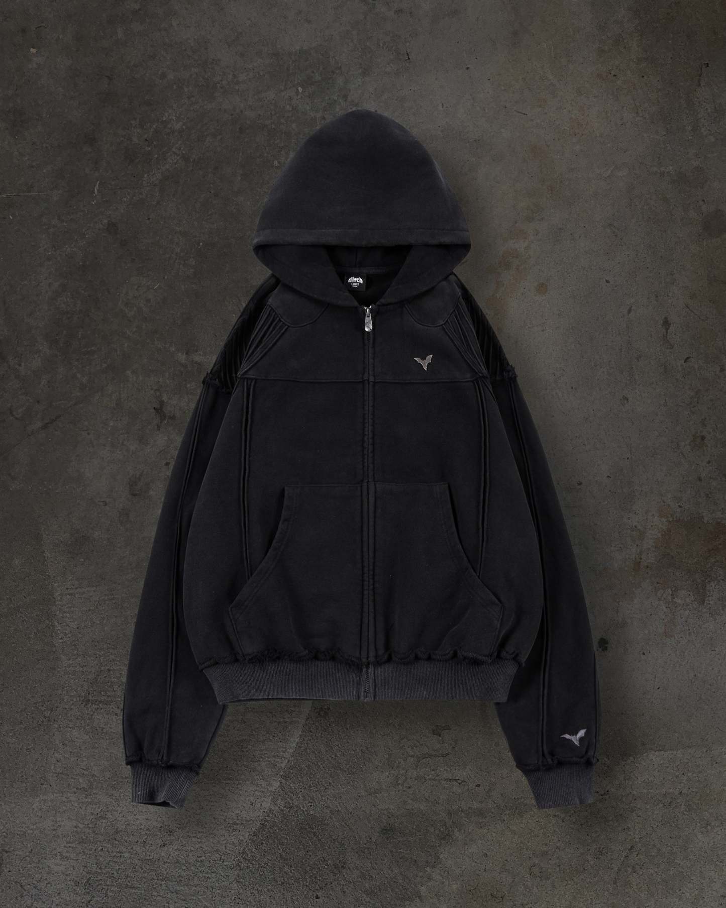 BIKER HOODIE (COAL)-IYAMIUIO