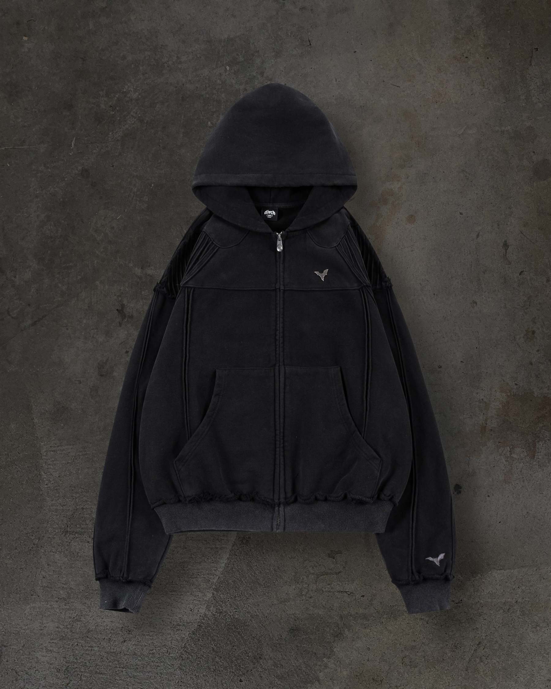 BIKER HOODIE (COAL)-IYAMIUIO