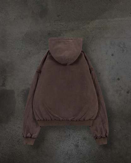 BIKER HOODIE (MOCHA)-IYAMIUIO