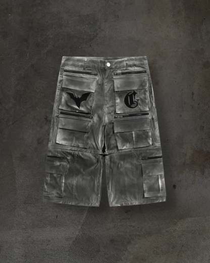 CORVIDITCH CONVERTIBLE CARGO PANTS (GREY)-IYAMIUIO