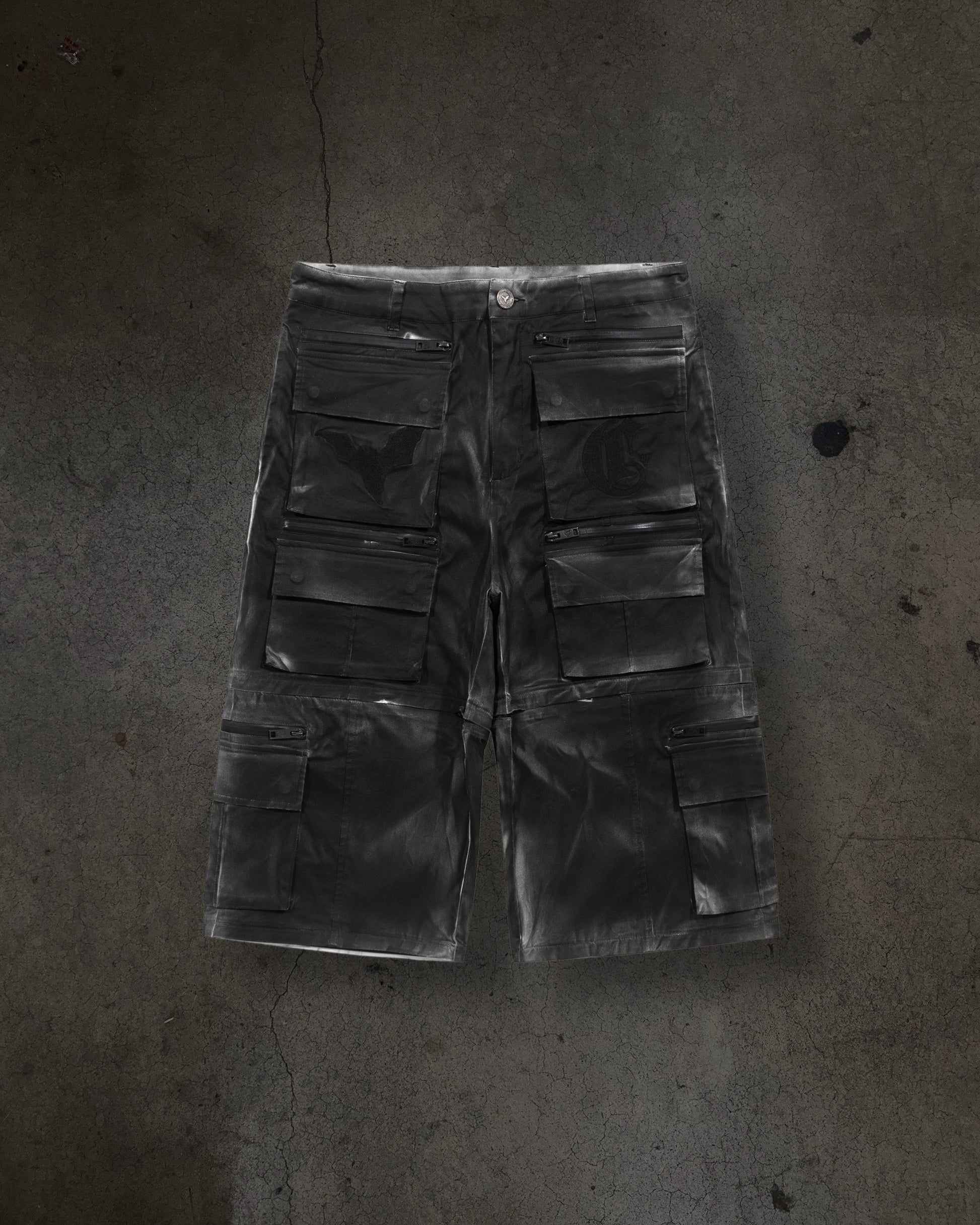 CORVIDITCH CONVERTIBLE CARGO PANTS (COAL)-IYAMIUIO