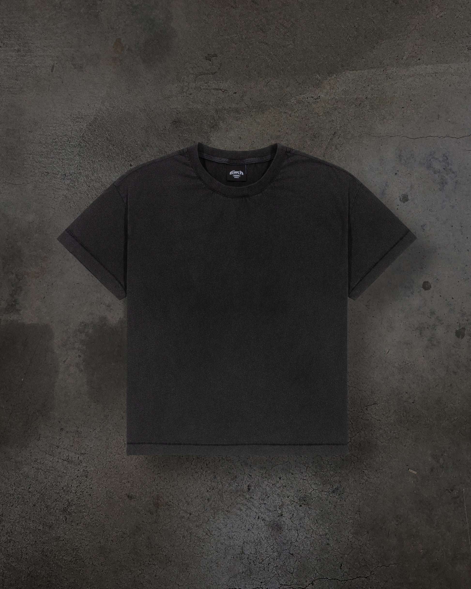 CROPPED BLANK TEE (COAL)-IYAMIUIO