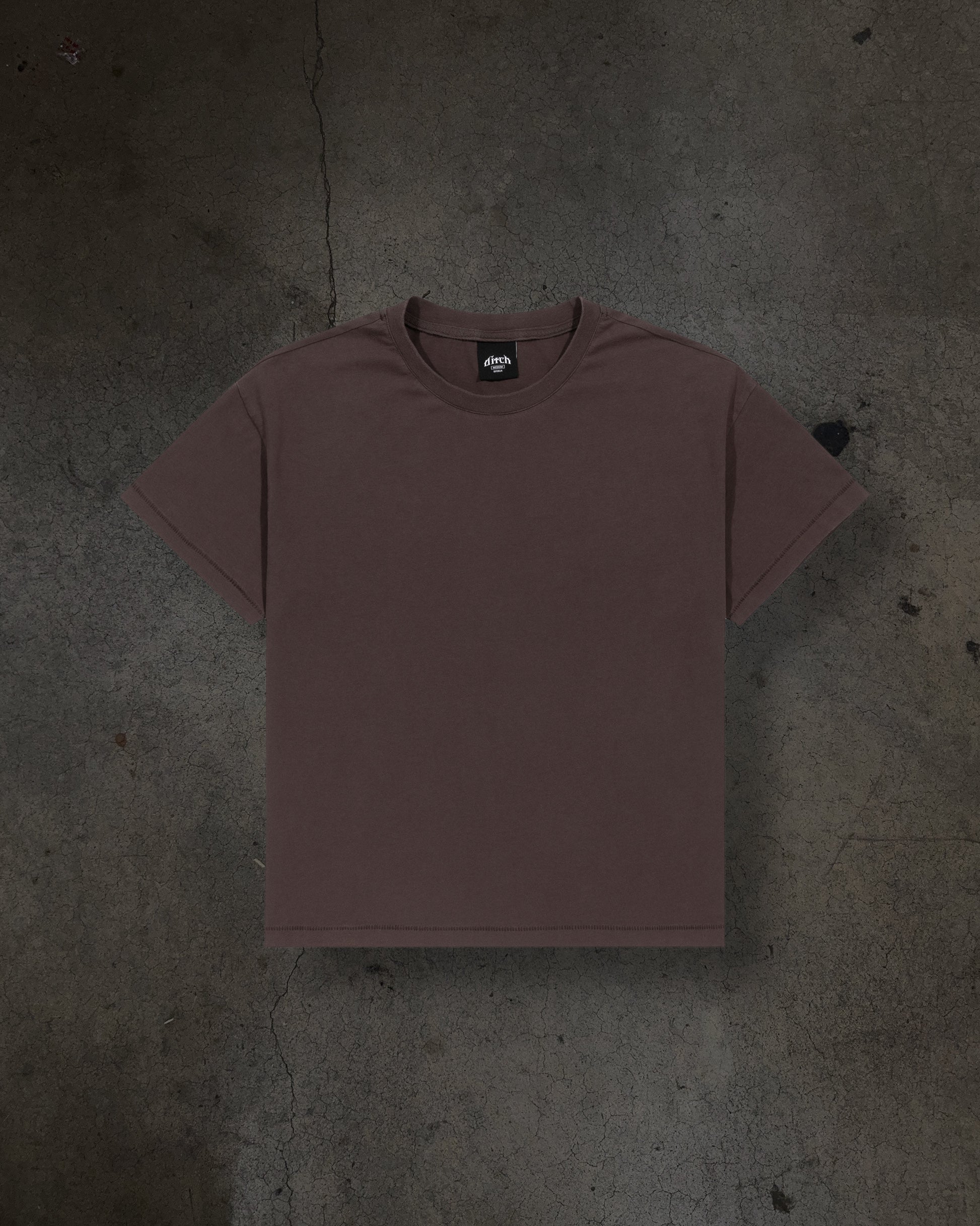 CROPPED BLANK TEE (MOCHA)-IYAMIUIO