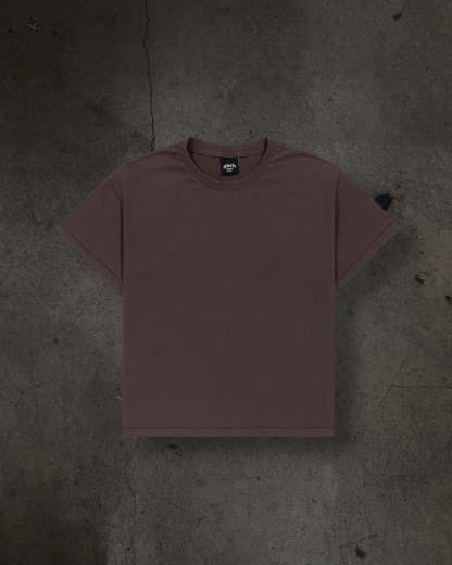 CROPPED BLANK TEE (MOCHA)-IYAMIUIO