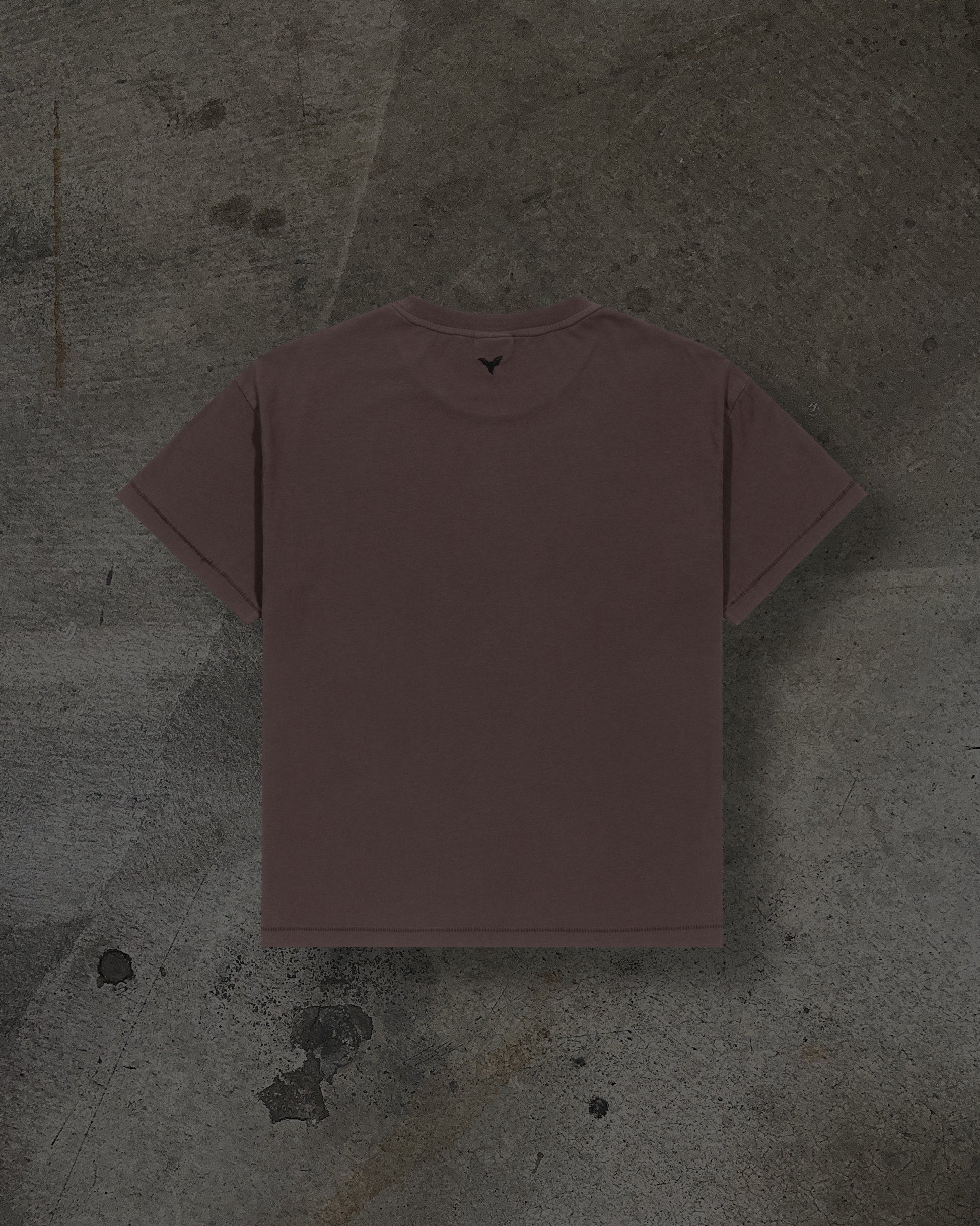 CROPPED BLANK TEE (MOCHA)-IYAMIUIO