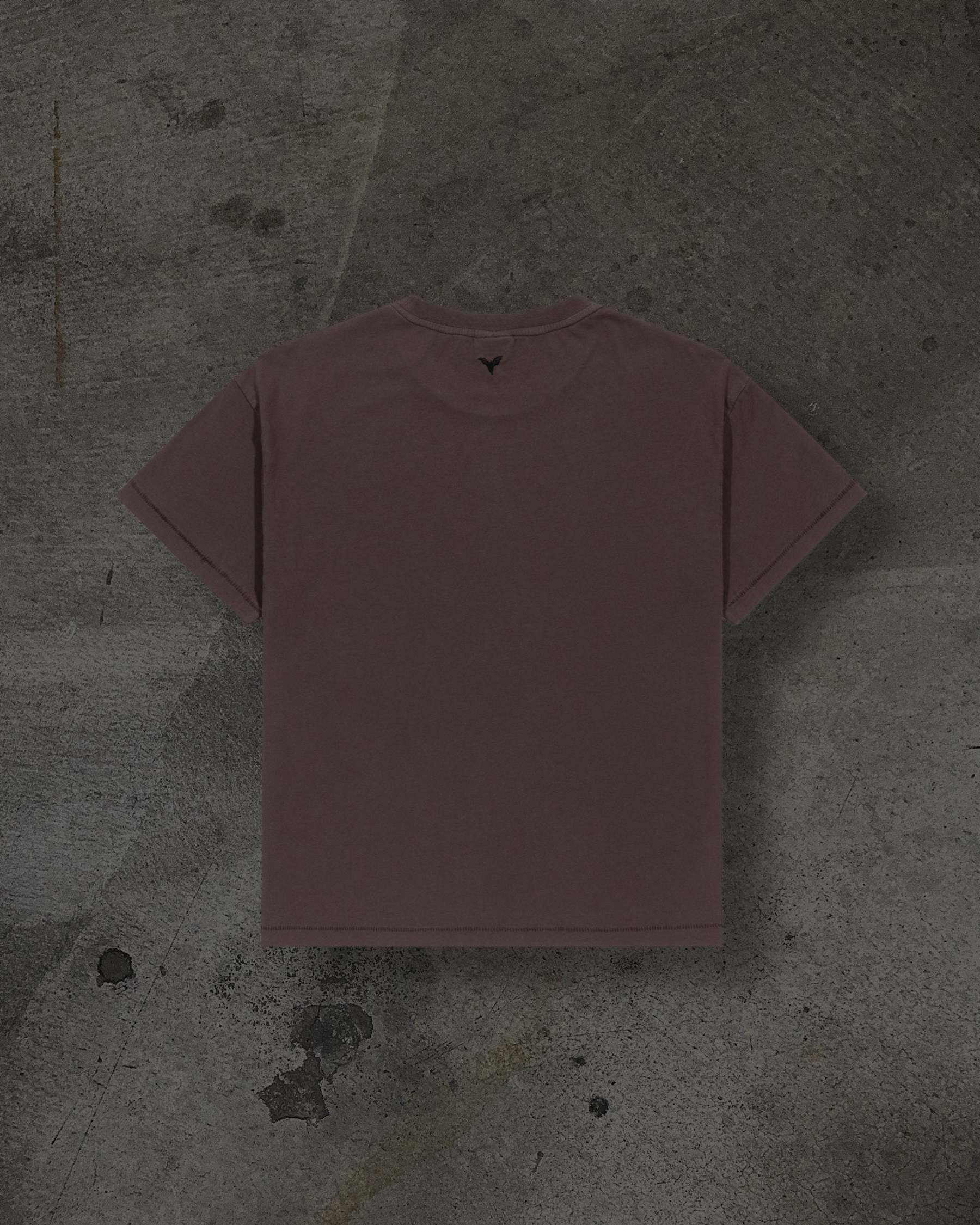 CROPPED BLANK TEE (MOCHA)-IYAMIUIO